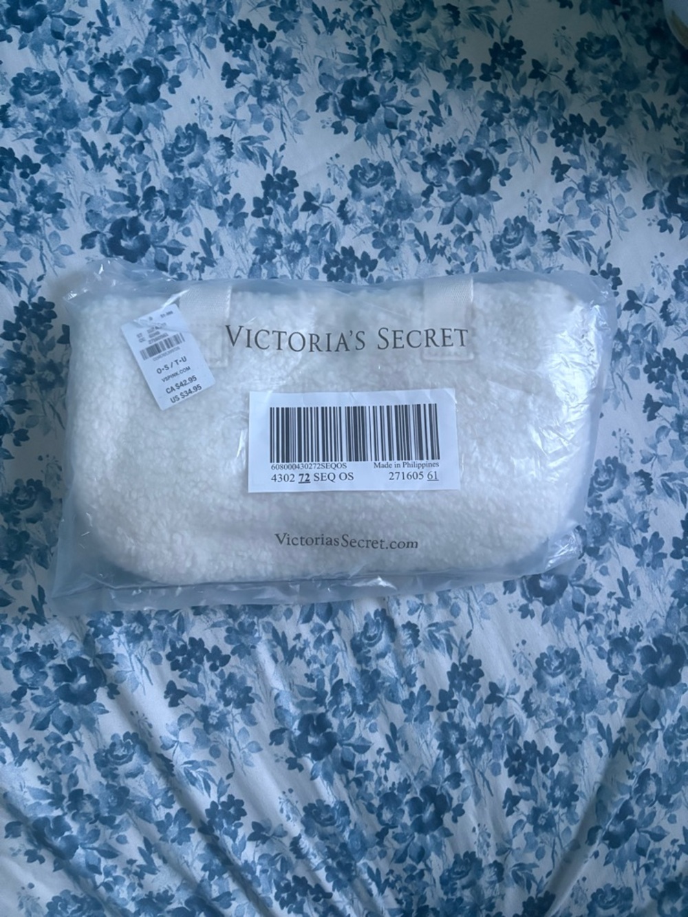 Victoria's Secret Plush White mini tote Bag